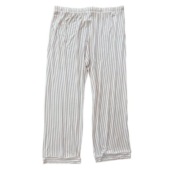 Stars Above Womens Pink & Cream Striped Top and Pants Pajama Set 1X, 2X, 3X - Picture 6 of 12